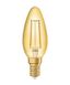 Лампа светодиодная филаментная Vintage 1906 LED CL B FIL GOLD 12 non-dim 1.5W/824 1.5Вт 2400К тепл. бел. E14 120лм 220-240В (замена 12Вт) зол. OSRAM 4058075293205