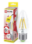 Лампа светодиодная LED-СВЕЧА-deco 5Вт свеча прозрачная 3000К тепл. бел. E27 450лм 230В IN HOME 4690612007588
