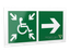 Знак безопасности PS-42226.E76 "Напр.движ. к пункту сбора(безоп.зоне)МГН направо" Белый свет a23580 BS