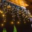 Гирлянда профессиональная Айсикл (Бахрома) светодиодная 3,2х0,9 м, 120 LED, черный провод каучук, теплое белое свечение NEON-NIGHT - 255-216