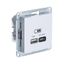 Розетка USB AtlasDesign тип A+C 45Вт высокоскор. ЗУ QC PD механизм лотос SE ATN001329 APC
