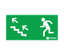 Пиктограмма (наклейка) "Эвакуационный выход по лестнице налево вверх" (200х100) | 1012100200 АСТЗ Ардатов