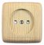 Розетка наружная с монтажной пластиной сосна - РА16-105-02 HEGEL