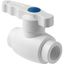 Кран шаровой 63 полнопроходной полипропиленовый PPR белый - PA40018 PRO AQUA