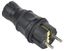 Вилка прямая 16А IP44 каучук черная GENERICA - EVK20-016-01-44-K02-G IEK
