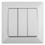 Выключатель Intro Solo 4-106-01 трехклавишный 10А-250В, IP20, СУ, белый | Б0053601 ЭРА