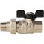 Кран шаровой со сгоном 1/2' ВН ручка бабочка - RG008Q0F4S6BT7 STOUT SVB-0007-000015