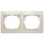 Рамка для розеток и выключателей 2 поста слоновая кость пластик Intro Plano 1-502-02 - Б0027626 ЭРА
