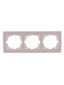 Рамка RAIN 3-ая горизонтальная жемчужно-белый перламутр с боковой вставкой - 703-3030-148 LEZARD