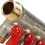 Коллектор с шаровыми кранами 3/4', 4 отвода 1/2' (красные ручки) - SMB 6200 341204 STOUT RG008S917GHTCC
