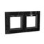 Рамка из натурального стекла, "Avanti", черная, 4 модуля | 4402824 DKC ДКС