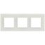 Рамка для розеток и выключателей Elegance 14-5103-01М на 3 поста, стекло, белый матовый+бел. | Б0065836 ЭРА