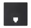 Накладка для телефонной розетки черного матового цвета S82 Concept | 8200062-098 Simon