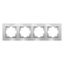 Афина рамка стеклянная четырехместная универсальная, серебро (еврослот) - 2269 Союз