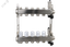 Коллекторная группа с настроечными и регулировочными клапанами, автоматическими воздухоотводчиками дренажными клапанами нержавеющей стали 1' 6 х 3/4' - 02804 AQUALINK