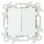 Выключатель 2-кл. 1п 2мод. СП Simon 24 10А IP20 механизм бел. 2450398-030