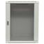 Шкаф настенный 19" TERACOM PRO 12U 600х600 мм дверь стеклянная с замком-ручкой серый | TRP-WLL-1266-40G EKF