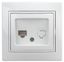 Розетка телефонная СП Plano 1-302-01 RJ11 IP20 бел. Intro Б0027619 ЭРА