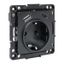 Стокгольм Механизм Розетки 1-местной с/з, USB A+C 16А винтовые клеммы черный с защ. штор. | EZR16-2USB-typeA-typeC EKF