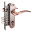 Замок врезной цилиндровый с ручками для деревянных дверей АЛЛЮР 132/3 AC старая медь - 6205 ПТК