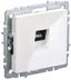Розетка компьютерная СП RJ45 кат.6 BRITE РК11-БрБ бел. IEK BR-K10-2-K01