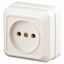 Розетка 1-м ОП Quadro 2-201-02 16А IP20 250В 2P сл. кость Intro Б0027647 ЭРА