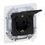 Розетка 1-м СП Inspiria 16А IP44 250В 2P+E защ. шторки с крышкой немецк. стандарт механизм антрацит IEK 673743 Legrand