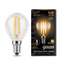 Лампа светодиодная филаментная LED 5 Вт 420 лм 2700К AC185-265В E14 шар P45 теплая Black Filament Gauss - 105801105