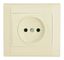 Розетка 1-м. Defne крем без заземлением Makel 42010002
