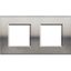 Рамка 2-м LivingLight прямоугол. фактурная сталь Leg BTC LNA4802M2ACS Legrand