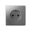 Розетка ArtGallery 16А с заземл. механизм сталь SE GAL000943 APC