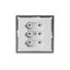 Розетка 3*EuroSocket 6А 230В, без заземления, белый | 303UC-84 2TKA00000433 ABB