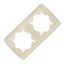 Маргарита рамка двухместная горизонтальная сл.кость (ivory) (еврослот) - МР002Г-I Союз
