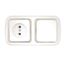 Блок СП (розетка без заземл. + 1-кл. выкл.) бел. Bylectrica В-РЦ-533