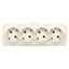 Розетка четырехместная серия IONICH, с/з, о/у, 16А, 220В, слоновая кость (ivory) - 1452 Союз