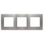 Рамка для розеток и выключателей Серия 12 12-5103-16 на 3 поста, Сатин, титан | Б0065749 ЭРА