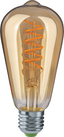 Лампа светодиодная 61 628 NLL-F-ST64-4-230-2.5K-E27-SPIRAL 4Вт грушевидная прозрачная 2500К тепл. бел. E27 180лм 176-264В Navigator 61628 20972