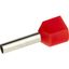 Наконечник-гильза двойная с изолир.фланцем 1 кв.мм красный (НШВИ2) | IFD2-1.0-8RD DKC ДКС