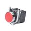Кнопка модульная SB4 в сборе 22мм с возвратом металл 1НО+1НЗ красн. SE SB4BA45 APC