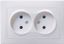 Розетка 2-местная без заземляющего контакта и защитной шторки 10А керамика КВАРТА белая IEK (РС12-2-КБ ) - ERK20-K01-10-K