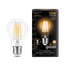 Лампа светодиодная филаментная LED 12 Вт 1200 лм 2700К AC185-265В E27 А60 (груша) теплая Black Filament Gauss - 102902112