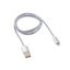 Кабель REXANT USB-Lightning 1 м, серебристая нейлоновая оплетка |18-7051 | MEET