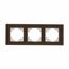 Рамка 3-местная Ugra стекло, коричневый - С1130-033 GUSI