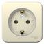 Розетка BLANCA наружная, с заземлением, без шторок, (тонкая), изолирующей пластиной 16А, 250В, молочный - BLNRA110112 APC