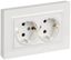 Розетка 2-м BRITE РСшПл12-3-БрБ 16А с заземл. защ. шторками плоская в сборе бел. IEK BR-R28-16-K01-F-PRO