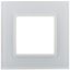 Рамка для розеток и выключателей Elegance 14-5101-01 на 1 пост, стекло, Elegance, белый+белый | Б0059166 ЭРА