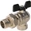 Кран шаровой со сгоном угловой 3/4' ВН ручка бабочка - RG008Q0LA71ICC STOUT SVB-0008-000020