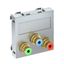 Мультимедийная рамка Video-Cinch Modul45 (серебристый) (MTG-3R F AL1) | 6105144 OBO Bettermann