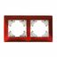 Рамка 2-местная Bravo цинк, тёмно-красный - С1020-039 GUSI