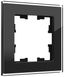Рамка 1-м BRITE РУ-1-2-БрЧ стекло черн. IEK BR-M12-G-K02